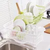 Organisation 1PC Kitchen Sink Dish Tork Rack Drainer Tvätthållare Basket Organiser Tray Home Storage Tool Ny Hot Kitchen Supplies