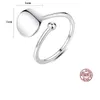 مصمم مخصصة للنساء قابلة للتعديل حلقة رنين فاخرة مرآة التصميم الفائقة الفائقة S925 Silver Ring Charm أنثى هدية المجوهرات الحلقة الرائعة