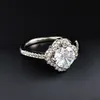 Designer Diamond Rhinestones Four- Leaf Clover Flower Ring Women's Luxury Large Zircon Full Of Diamond Ring Ornament Luxury Jewelry