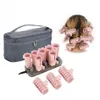 Hårrullar 10st Electric Tube uppvärmda Curly Styling Sticks Tools Massage Curlers med Universal Plug 230509