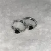 Black Love Heart Hoop Earrings For Women Girl Luxury Fashion Trendy Jewelry Friend Gift Party GC2109