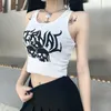 CAMISOLES Tank's Short Vest Kobiety w stylu gotycka czaszka drukowana top koreańska odzież modowa czołg sexy bluzka 230508