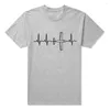 Magliette da uomo Est Fashion Tops Summer Cool Funny T-Shirt Airplane Pilot Shirt Heartbeat Flying Gift Tee