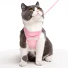 Prowadzi uprzęże zwierząt spersonalizowane kota trakcja linowa garnitur w kascie pasek klatki piersiowej dżinsowa bawełna jest oddychana wygodna miękka mały kot