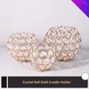 Candle Holders Gold Crystal Holder Tea Light Candlestick Bowl Table Center Pieces Home Decoration For Dining Wedding