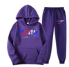 Men's T Shirts 2023 Brand TRAPSTAR Printed Sportswear Men 15 Colors Warm Two Pieces Set Loose Hoodie Sweatshirt Pants Jogging Tidal flow design 228ess