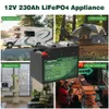 TIKKOPACK 12V 230Ah LiFePO4 Batteria 3KW Batteria agli ioni di litio fosfato con BMS per sistema di energia solare EU US Tax Free