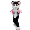 Novo traje de mascote de gato preto adulto personagem de desenho anime personagem de anime de anime Tamanho adulto de Natal Trajes de aniversário