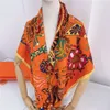 Sarongs Silk Cashmere Scarf Women Ручная рука рука ручной платки цветочные лошадь квадратные шарфы обертывания Леди Бандана Большие Хиджабс Женщины Файларды 230508