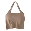Camisoles Tanks Halter Camisole With Buildin Bras Girls Padded Tank Crop Top Summer Chic Women Soft Stretchy Cami Sleeveless Tees 230508