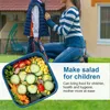 Lunchlådor Portable Sallad Lunch Container Salad Bowl 2 Fack med stora Bento Boxar Sallad Bowls Lunch Box Lunch Container för mat 230509