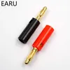 Nouveau 10pcsAudio Haut-Parleur Vis Banane Or Plaque Bouchons Connecteurs 4mm EN STOCK LIVRAISON GRATUITE Noir Rouge Facotry En Ligne En Gros D'or