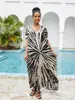 Costumi da bagno da donna Oversize Kaftan Robe Beach Cover Up Per le donne Vacanze Casual Abito lungo allentato Boho Tie Dye Beachwear Costume da bagno Sarong