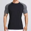 T-shirts pour hommes mode d'été pour hommes personnalité décontractée couleur unie pull à col rond petit haut coton lourd hommes