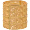 Charm Bracelets Luxury Indian Dubai Gold Color Bangles For Women Girls Wedding Bridal Bracelet Bijoux Jewellry 230508