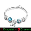 Bahçe Serisi Charms Bilezikler Orijinal Pandora Boncukları Kadınlar İçin DIY DIY Set Lüks S925 Gümüş Takı Hediyesi