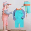 Children's swimwear Baby Swimsuit 2023 Summer One-pieces Swimwear for Kids Dinosaur Boys Girls Surfing Suit Children's Sunscreen Baby Bath Clothes P230509