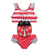 Children's Swimwear Peuter baby Babymeisjes Swimwear Watermeloen zwempak Zwemmen Beach Badini Bikini Leuke zomer uit één stuk zwembaby Baby Over het algemeen P230509