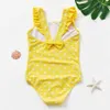 Новый 2022 ребенок 2-12y девочек-леопардовый принт высококачественный детский пляжный костюм для купальных костюмов P230602