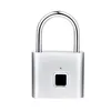 Kapı Kilitleri Siyah Gümüş Anahtarsız USB Şarj Kapı Kilidi Parmak İzi Akıllı Asma Kilit Hızlı Kilit Kilidini Açan Çinko Alaşım Metal Kendi Gelişmiş Çip 230508