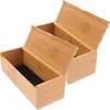 Gift Wrap 2 Pcs Bamboo Glasses Box Ring Jewelry Organizer Case Storage Crafts