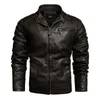 Hommes Vestes Hommes Hiver Casual Moto Polaire Veste En Cuir Hommes Automne Marque Biker PU Veste En Cuir Manteau Mince Pardessus Hommes M-5XL 230509