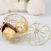 Mini Metal Gold Vintage Retro Bird Cage Candy Boxes Baby Shower Favor cadeaubak voor gasten feest verjaardag souvenir 220214