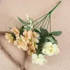 Dekoracyjne kwiaty realistyczna symulacja róża luksus faux flower nie zwięziony bez przycinania fałszywej dekoracji domu