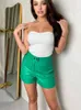 CAMISOS Tanks gebreide Strapels Crop Corset Top Off Shoulder Sexy mouwloze vrouwelijke tank Fashion Summer Slim Lady Tunic Tops 230508