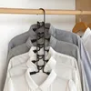 Hangers Racks Spacesaving wardrobe hanger multilayer clothing storage organizer foldable support hanger metal hanger sweater hanger 230508