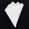 29cm Coton Handkercheif All White Color Color Tooth Edge Small Mouchier Diy Graffiti Tie Dye Tissu Mandkinchief 1224275