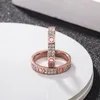 Anillo estrellado anillos de amor diseñador de anillos de uñas para mujer Acero de titanio chapado en oro rosa plateado con diamantes completos para anillos de hombre regalo de compromiso de boda 4 5 6 mm Tamaño múltiple