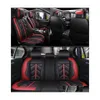 Bilstolskydd Fit Tillbehör Interiör som är inställda på sedan Pu Leather FL Surround Design Justerbara platser SUV Drop Leverans Mobiler DHP7D