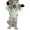 Nouveau costume de mascotte de tigre blanc adulte Personnalisez le thème d'anime de dessins animés Costumes d'anniversaire de Noël adultes