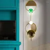 Wall Lamp Modern Copper Jade Aisle Home Decor Living Room Dining Bedroom Beside Reading Sconce WA040