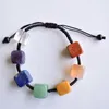 Strand 7 Chakra Healing Bread Bracelet Natural Stone Mala Yoga Buda Balance para homens Jóias de meditação 1pcs