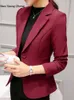 Damen Anzüge Blazer Kleidung Blazer Herbst Winter Elegant Mode Anzug Mantel Pendeln Lässig Stil Einfarbig Dünne Jacke 230509