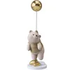 الأشياء الزخرفية التماثيل التمثال التي ترتدي الحلي المنزلية بالون Flying Bear Sclupture راتنج تمثال تمثال