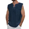 Mens Tank Tops White Tshirt Summer Top Casual Shirt Man Blus ärmlös bomullslinne Topsmen Loose Baggy Fit Chemise Homme 230509