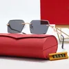 Rectangle sunglasses woman carti metal rimless sunglasses man 2023 New style fahion luxury classic brand designer glasses american eyewear square sunglasses