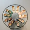 Kızlar düz ayakkabılar moda bahar sonbahar yürümeye başlayan ayakkabı çocuklar çocuklar prenses pu deri ekleme yumuşak kauçuk dans ayakkabı bebek ayakkabıları boyutu 21-30
