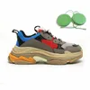 17FW triple s hommes femmes designer chaussures de sport plate-forme baskets semelle transparente noir blanc gris rouge rose bleu Royal Neon Green mens formateurs Tennis balenciagas chaussure 36-45