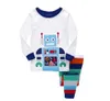 Pijama Digger Baby Garoto Pijama Suites Ternos de Manga Longa Criando Crianças T-shirts Trouser Pijamas Conjunto Kid Sleepwear 2 3 4 5 6 7 anos 230509