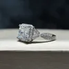 Band Rings Fashion Женские обручальные кольца классический дизайн ослепительные квадратные цирконы кольца Женские годовщины подарки на день рождения шарм ювелирные изделия Z0509