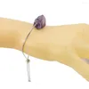 Braccialetti con ciondoli 10 pezzi braccialetto a catena a maglie in pietra grezza naturale fluorite ametista cristallo di quarzo rosa per gioielli da donna