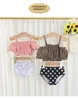 Deux pièces bébé fille fronde maillots de bain été nouveaux enfants vêtements filles princesse jupe fendue maillot de bain bébé maillot de bain