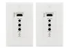 60M Wall Network Extender HMDI do RJ45 z montażowym wspornikiem zdalnym przedłużeniem 60M HDMI UTP Extender do Ekspresyjne kablowe RJ45 z kontrolą podczerwieni IR