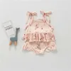 Maillot de bain deux pièces pour nouveau-né fille, ensemble Bikini, imprimé Floral/citron, pour tout-petits, nourrissons de 3 à 24 mois