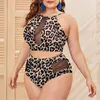 Costumi da bagno taglie forti da donna Taglie forti Costumi da bagno estivi con stampa leopardata Set da donna sexy Bikini da spiaggia Costume da bagno Tankini Costumi da bagno Costume da bagno a due pezzi Z0508