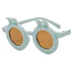 Lunettes de soleil pour enfants lunettes de soleil de bande dessinée monture ronde Adumbral lunettes Anti-UV coupe lapin enfants lunettes ornementales